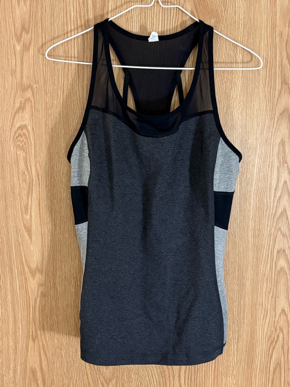 Fila Black and Gray Mesh Racerback Tank
